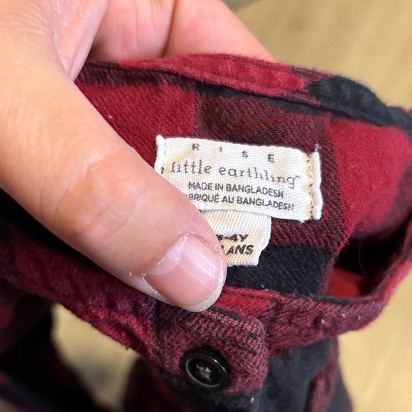 Little Earth Red and Black Checkered Button Down Shirt - Picture 2 of 2